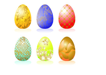 set of eggs isolated