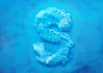 Blue s logo with texture. Company identity