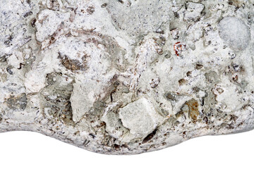 Part of a gray stone