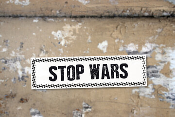 stop wars aufkleber