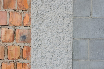 Ściana, cegła, beton