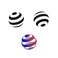 abstract 3d earth sphere logo template