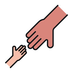 helping hand donation icon