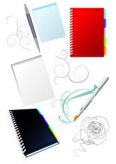 notebook and pen set
