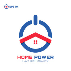Home power logo design, with simple style. very suitable for housing logos, logo templates, etc.