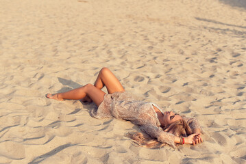Summer walk on the sand dunes