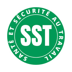 Symbole SST santé et sécurité au travail - obrazy, fototapety, plakaty