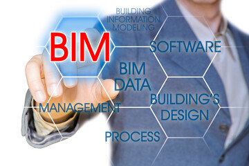 Building Information Modeling - BIM - a new way of architecture designing - concept image