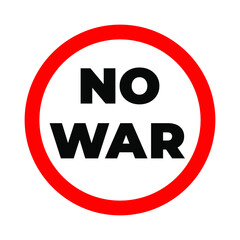 No war icon isolated on white background. Vector illustration 