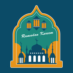 Ramadan Kareem greetings islamic. vector illustration design