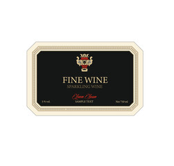 WINE LABEL FOR WHITE AND RED CLASSIC WINE BOTTLES, ITALIAN WINE