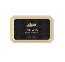 WINE LABEL FOR WHITE AND RED CLASSIC WINE BOTTLES, ITALIAN WINE