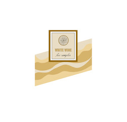 WINE LABEL FOR WHITE AND RED CLASSIC WINE BOTTLES, ITALIAN WINE