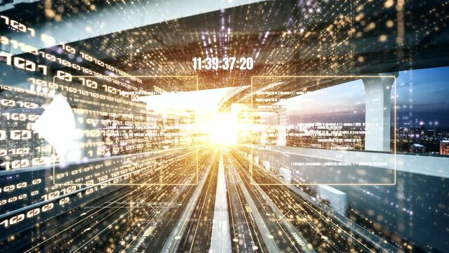 Software development, application programming code and tacit computer coding . Concept of smart digital transformation and technology disruption that changes global trends in new information era .