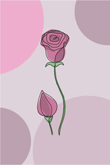 Flor Aquarela rosa