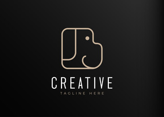 Dog Logo Design Template. Dog Head Icon Line Vector