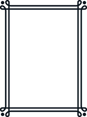 Vector border frame. Background or book page. Simple rectangular billboard, poster, card, plaque, signboard, sticker, or label 