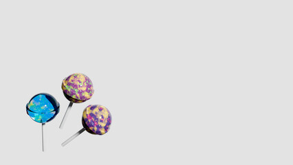 カラフルなキャンディロリポップ