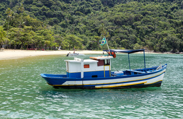 Naklejka na ściany i meble Fishing Boat in Angra dos Reis