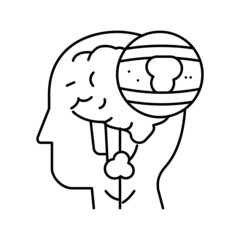 vessel congestion health problem line icon vector illustration