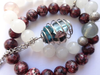 Semi Precious Bracelets and Pendant