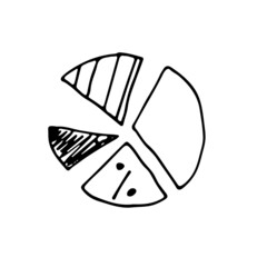 Vector illustration of chart. Hand drawn icon.