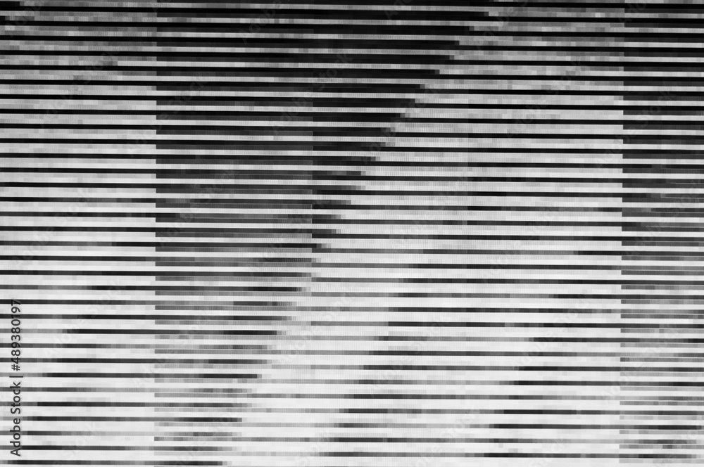 Wall mural pixel pattern of a digital glitch / abstract black and white pixel pattern background of a digital g