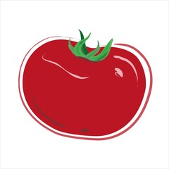 Illustration with red tomato