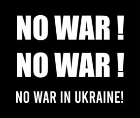 No war in Ukraine. Conceptual illustration of the conflict between Russia and Ukraine