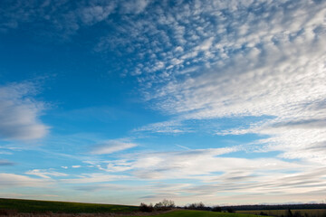 Beautiful evening sky and clouds. HDR landscape
