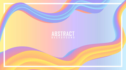 3d liquid blend pastel color abstract geometric background wallpaper template design vector illustration