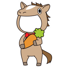 馬の着ぐるみのフォトフレーム