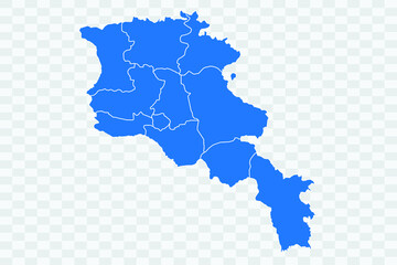 Armenia Map blue Color on Backgound png