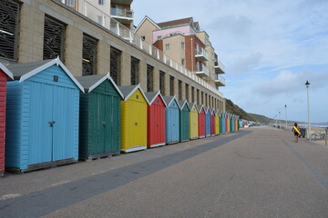 colorfull little houses on the seaside