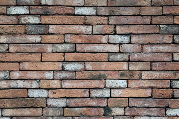 Brown brick wall. Texture of brown brick wall pattern background. Abstract wallpaper texture with old and vintage style pattern. Home or office design backdrop. Outstandingly beautiful architecture. - obrazy, fototapety, plakaty