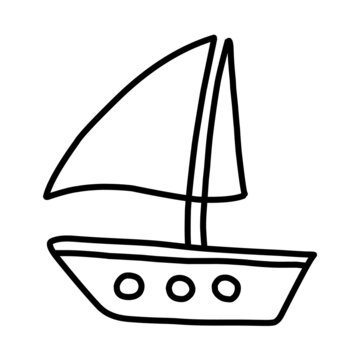 recommend clip art: sailing ship line icon, outline sailboat vector logo, linear pictogram of yacht isolated on white, pixel perfect illustration