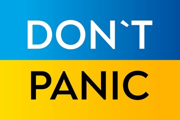 Dont panic flat vector illustration.