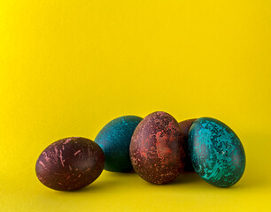 easter eggs in a basket