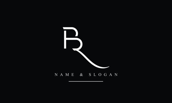 RP, PR, R, P abstract letters logo monogram