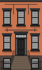 Apartment front view - Vector Illustration