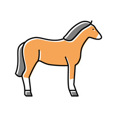 Fototapeta na wymiar horse animal color icon vector illustration