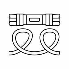 threads knitting line icon vector illustration