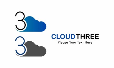 Cloud three logo template illustration