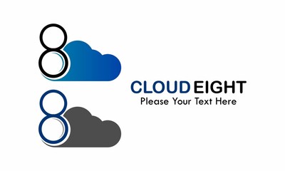 Cloud eight logo template illustration