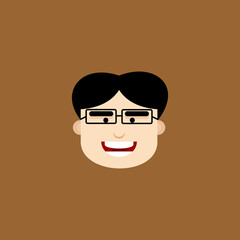 simple design human facial expression vector