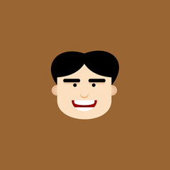 simple design human facial expression vector