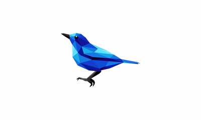 chirping blue bird