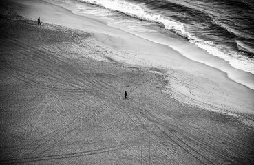 View of beach and Atlantic coast in Nazar&eacute;, Portugal