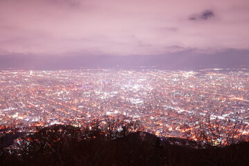 日本 北海道 札幌 藻岩山 山頂展望台からの夜景