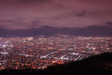 日本 北海道 札幌 藻岩山 山頂展望台からの夜景